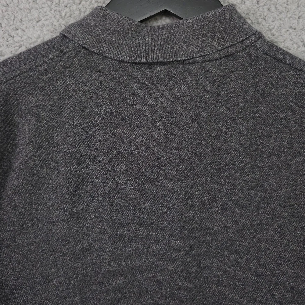 Polo Ralph Lauren Polo Shirt Mens Medium Dark Gray Pique Knit Preppy Pony Golf